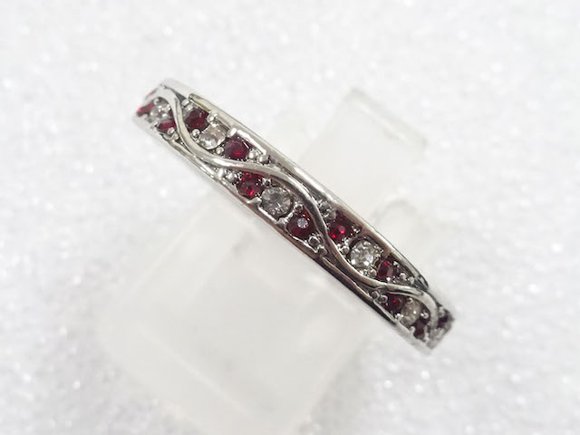 JAPANESE KIMONO / ANTIQUE COLORED STONE RING (SIZE 15)